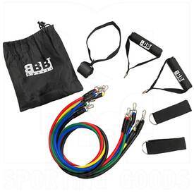 BBB Sports 11-Piece Resistance Tube Bands Set with Handles - Up to 100 LB