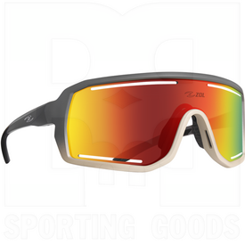 Zol Lution Sunglasses Grey with Red Lens, Color: Gray