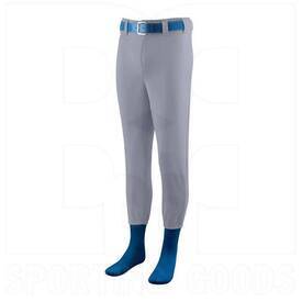 Augusta Softball/Baseball Pant with Elastic Cuffs Blue Grey, Color: Gray, Size: L