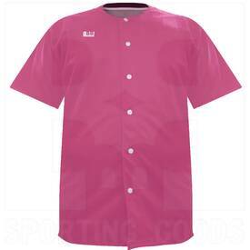 BBB Sports Full Button Baseball Softball Jersey Pink, Color: Pink, Size: YS