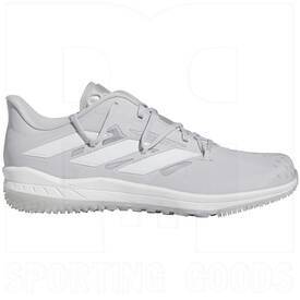 Adidas Adizero Afterburner 9 Turf Shoes Gray/White/Silver, Color: Gray/White/Silver, Size: Men's 7/Women's 8.5