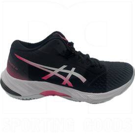 Asics Netburner Ballistic FF MT 3 Mid Volleyball Shoes Black/Pink, Color: Black/Pink, Size: Men's 8.5/Women's 10