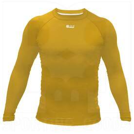 BBB Sports Athletic Performance Compression Long Sleeve Shirt Gold, Color: Gold, Size: S
