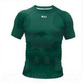 BBB Sports Athletic Performance Compression Short Sleeve Shirt Dark Green, Color: Dark Green, Size: S