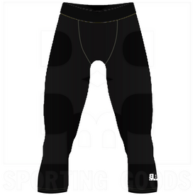 BBB Sports Athletic Performance Compression 3/4 Pant Black, Color: Black, Size: S