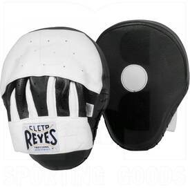 Cleto Reyes Leather Curved Punch Mitts Black/White