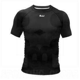 BBB Sports Athletic Performance Compression Short Sleeve Shirt Black, Color: Black, Size: L