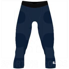 BBB Sports Athletic Performance Compression 3/4 Pant Navy, Color: Navy Blue, Size: YS