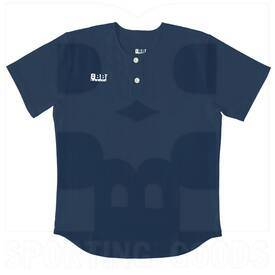 BBB Sports Two Button Baseball Softball Jersey Navy, Color: Navy Blue, Size: YL