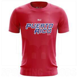 BBB Sports Puerto Rico Classic Crew Short Sleeve Shirt Scarlet Red, Color: Scarlet Red, Size: M