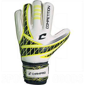 Champro Competition Goalie Glove Optic Yellow, Color: White/Yellow, Size: 11